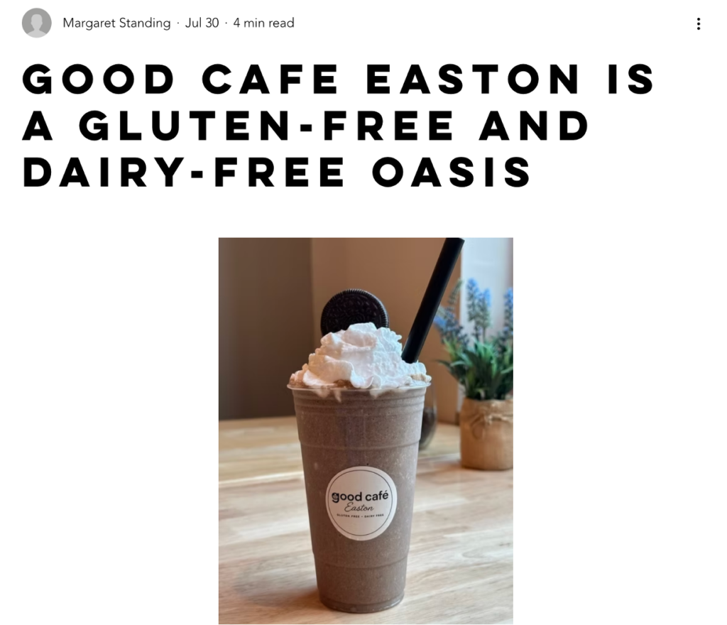 Good Cafe Easton Blog